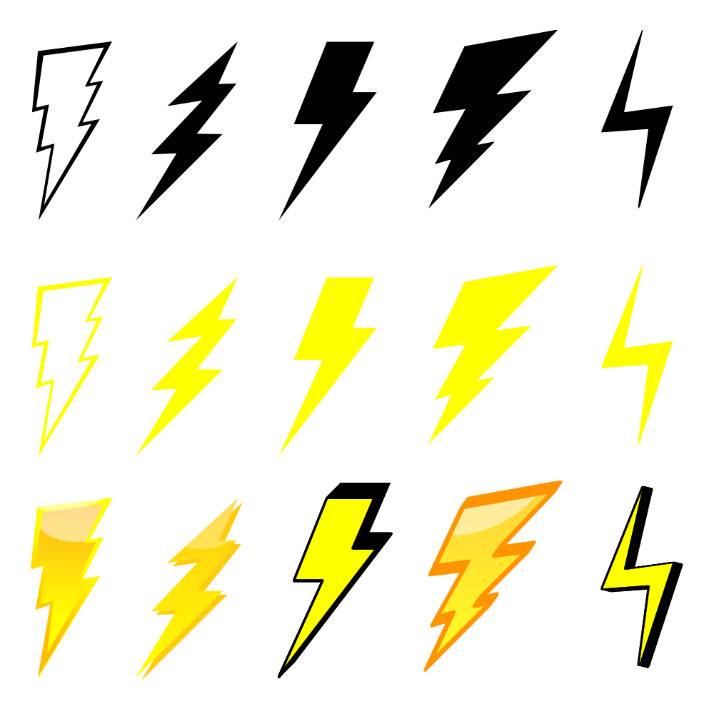 Free Lightning Bolt Graphics Pack The Web Taylor